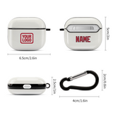 Custom White Red AirPods Case (3rd Generation)