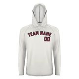 Custom White Crimson Red UV-Hoodie