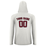 Custom White Crimson Red UV-Hoodie