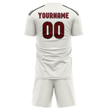 Custom White Crimson Red Soccer Jersey