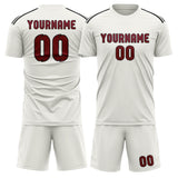 Custom White Crimson Red Soccer Jersey