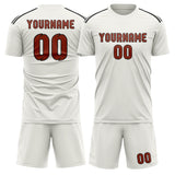 Custom White Coral Red Soccer Jersey