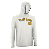 Custom White Yellow UV-Hoodie