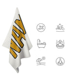 Custom White Yellow Beach Towel