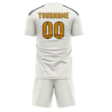 Custom White Yellow Soccer Jersey