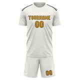 Custom White Yellow Soccer Jersey