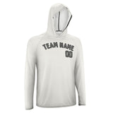 Custom White Dark Grey UV-Hoodie