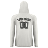 Custom White Dark Grey UV-Hoodie