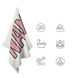 Custom White Light Pink Beach Towel