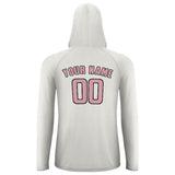 Custom White Light Pink UV-Hoodie