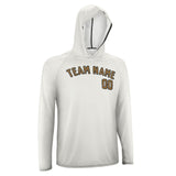 Custom White Khaki UV-Hoodie