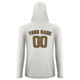 Custom White Khaki UV-Hoodie