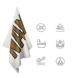 Custom White Khaki Beach Towel