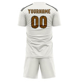 Custom White Khaki Soccer Jersey
