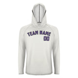 Custom White Light Purple UV-Hoodie