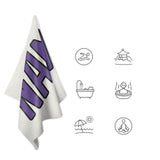Custom White Light Purple Beach Towel
