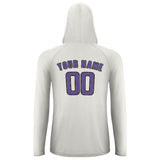 Custom White Light Purple UV-Hoodie