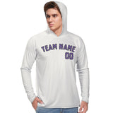 Custom White Light Purple UV-Hoodie