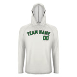 Custom White Emerald Green UV-Hoodie
