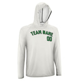 Custom White Emerald Green UV-Hoodie