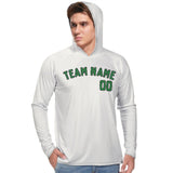 Custom White Emerald Green UV-Hoodie