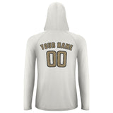 Custom White Light Khaki UV-Hoodie