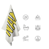 Custom White Light Yellow Beach Towel