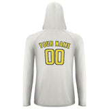 Custom White Light Yellow UV-Hoodie
