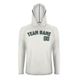 Custom White Blue Green UV-Hoodie