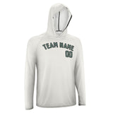 Custom White Blue Green UV-Hoodie