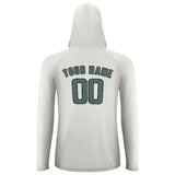 Custom White Blue Green UV-Hoodie