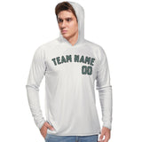 Custom White Blue Green UV-Hoodie