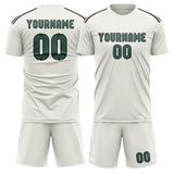Custom White Blue Green Soccer Jersey