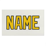 Custom White Gold Beach Towel