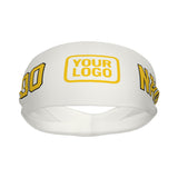 Custom White Gold Sports headband