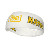 Custom White Gold Sports headband