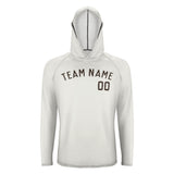 Custom White Brown UV-Hoodie