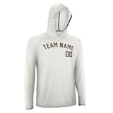Custom White Brown UV-Hoodie