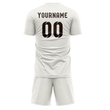 Custom White Brown Soccer Jersey