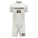 Custom White Brown Soccer Jersey
