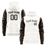 Custom White Brown Hoodie