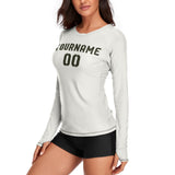 Custom White Olive Women's Long-Sleeve Shirt