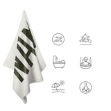 Custom White Olive Beach Towel