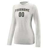 Custom White Olive Women's Long-Sleeve Shirt