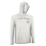 Custom White Gray UV-Hoodie
