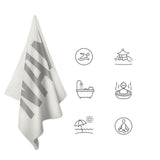 Custom White Gray Beach Towel