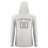 Custom White Gray UV-Hoodie