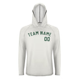 Custom White Green UV-Hoodie