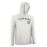 Custom White Green UV-Hoodie