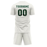 Custom White Green Soccer Jersey